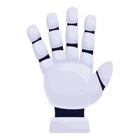 Robot hand showing five fingers, artificial intelligence concept vector