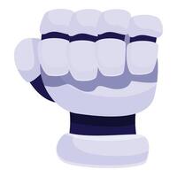 Robotic hand making fist gesture vector