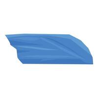 Blue plastic fabric covering an object with wrinkles and folds vector