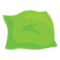 Green pillow providing comfortable support for sleeping vector