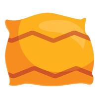 Comfortable yellow pillow providing restful sleep vector
