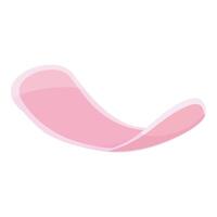 Pink sanitary pad floating on white background vector