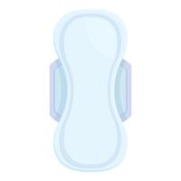 Sanitary pad with wings providing comfort and protection during menstruation vector