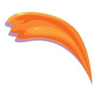 Bright orange slime dripping down creating abstract shape vector