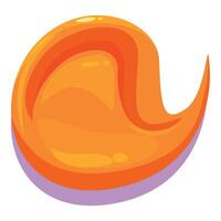 Bright orange paint splashing making abstract shape vector