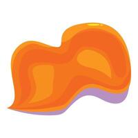 Abstract orange shape flowing and forming a wave vector