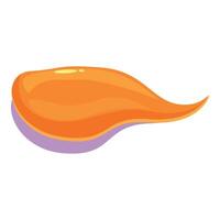 Orange slime splashing with a single drop dripping down vector