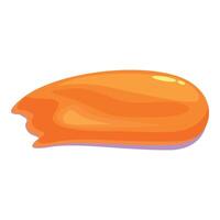 Orange liquid blob splashing spreading cartoon style vector