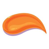 Orange liquid flowing creating abstract shape vector