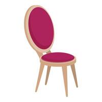 Elegant round back chair standing on white background vector