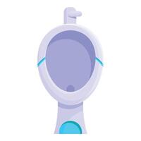 Futuristic urinal standing on white background vector