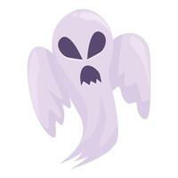 Scary ghost floating with angry face for halloween celebration vector