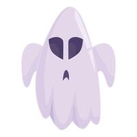 Cute ghost is flying and looking around halloween character vector