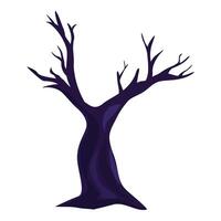 Dark spooky bare tree spreading its branches vector