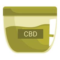 Cbd oil jar containing full spectrum cannabis extract vector