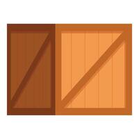 Two big wooden crates are standing next to each other vector