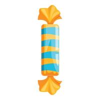 Yellow and blue wrapped candy showing delicious center vector