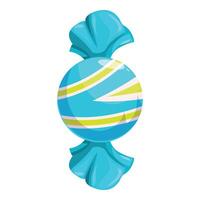Blue round candy wrapped and ready for snacking vector