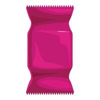Pink flow pack packaging showing blank space for product design vector