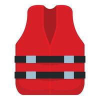 Red life vest ensuring safety during water activities vector