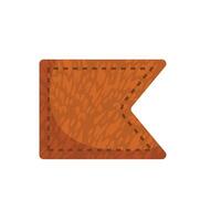 Leather bookmark pointing at interesting page in book vector