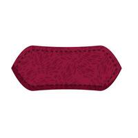 Blank red leather clothing label with stitching showing concept vector