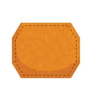 Octagon leather patch showing animal skin texture vector