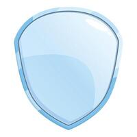 Blue shield protecting from external threats and danger vector