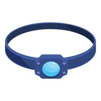 Elastic headlamp flashlight for working in the dark with led light vector
