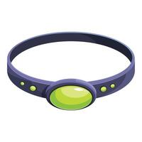 Bracelet with green stone holding magical power for fantasy world vector
