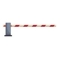 Automatic barrier gate closing access to parking lot vector