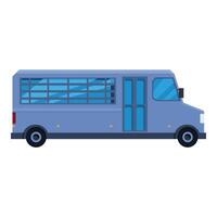 Prisoner transport bus standing isolated on white background vector