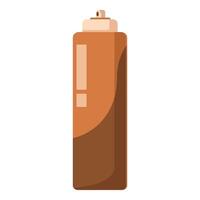 Brown spray can with white background is standing up vector