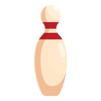 Classic bowling pin standing tall on white background vector