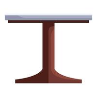 Round table with one leg standing isolated on white background vector