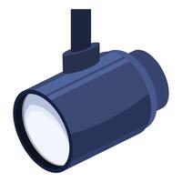 Modern track lighting fixture illuminating the space vector