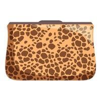 Stylish giraffe pattern wallet showing animal print design vector