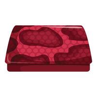 Red clutch bag for women featuring an abstract pattern vector