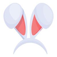White bunny ears headband creating festive atmosphere vector