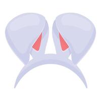 Cute headband with bunny ears is lying on white background vector