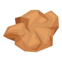Brown asteroid floating in space representing celestial body vector