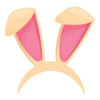 Bunny ears headband standing up isolated on white background vector