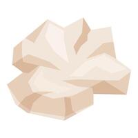 White truffle mushroom forming intricate shape vector
