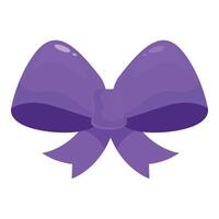 Big purple bow adding a touch of elegance to a gift vector