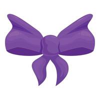 Shiny purple bow adding a touch of elegance and celebration vector