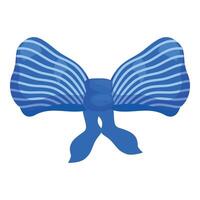 Blue striped bow creating elegant festive atmosphere vector