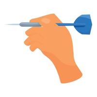 Hand holding dart targeting success in business strategy vector