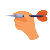 Hand holding dart targeting success achievement concept vector