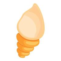 Beautiful seashell standing upright on white background vector