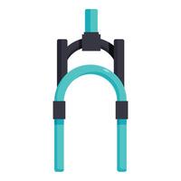 Modern bicycle fork providing cushioning and control for smooth rides vector